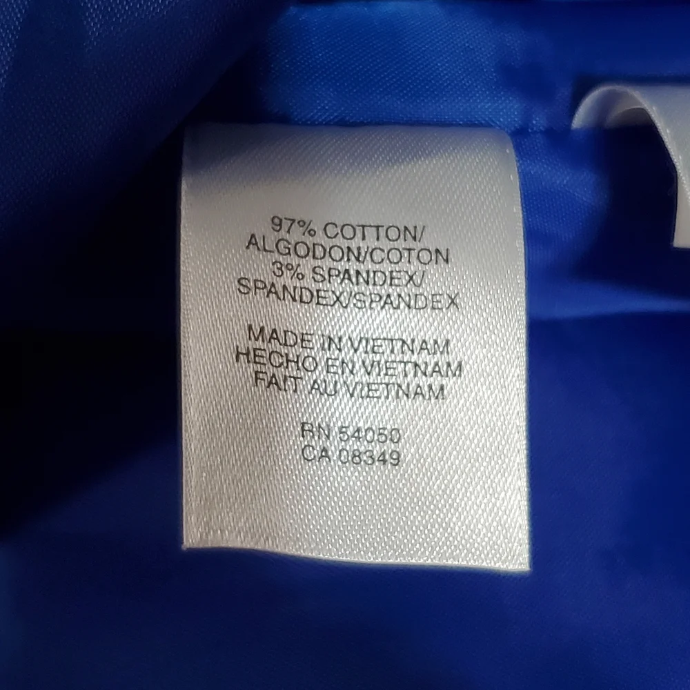 Jones Wear Royal Blue Midi Fit & Flare Shirt Dress Tie Back Women's Size 16 - Picture 6 of 6